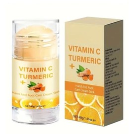 Crema de talones agrietados para manos y pies con cúrcuma y vitamina C que se pega sobre la marcha para hidratar profundamente y rejuvenecer manos y p