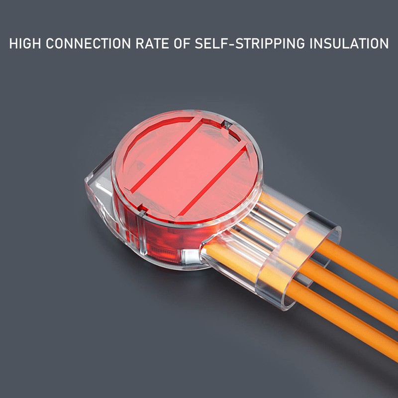 IDC Connector LUORNG 100PCS Red Clear Data Phone Wire Butt