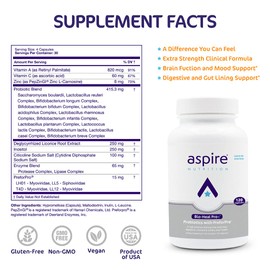 Aspire Nutrition Bio-Heal Pro+ 6-in-1 Probiotic Capsules Supplement – Daily Probiotic Formula for Women, Men, and Kids - 30 Day Supply