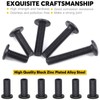Mardatt 120pcs 5 Sizes M6x16mm/20mm/25mm/30mm/35mm Black Hex Socket Cap Bolts
