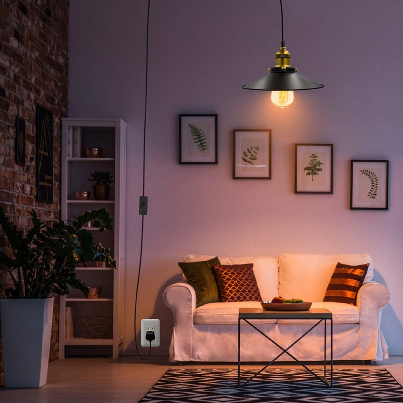 Bronze Industrial Plug in Pendant Light,Vintage Plug in Pendant Lighting,4.5M