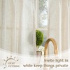 jinchan Linen Pinch Pleated Kitchen Curtains 36 Inch 2 Panels,