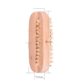 TOVINANNA 2pcs Wooden Shower Brush Double-sided Body Exfoliating Massage Brush for Bathing Spa and Nail Care Portable and Deep Skin Revitalization Tool