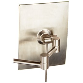 Jerdon JRT695N 6.5-Inch by 8.5-Inch Wall Mount Rectangular Makeup Mirror, Nickel Finish