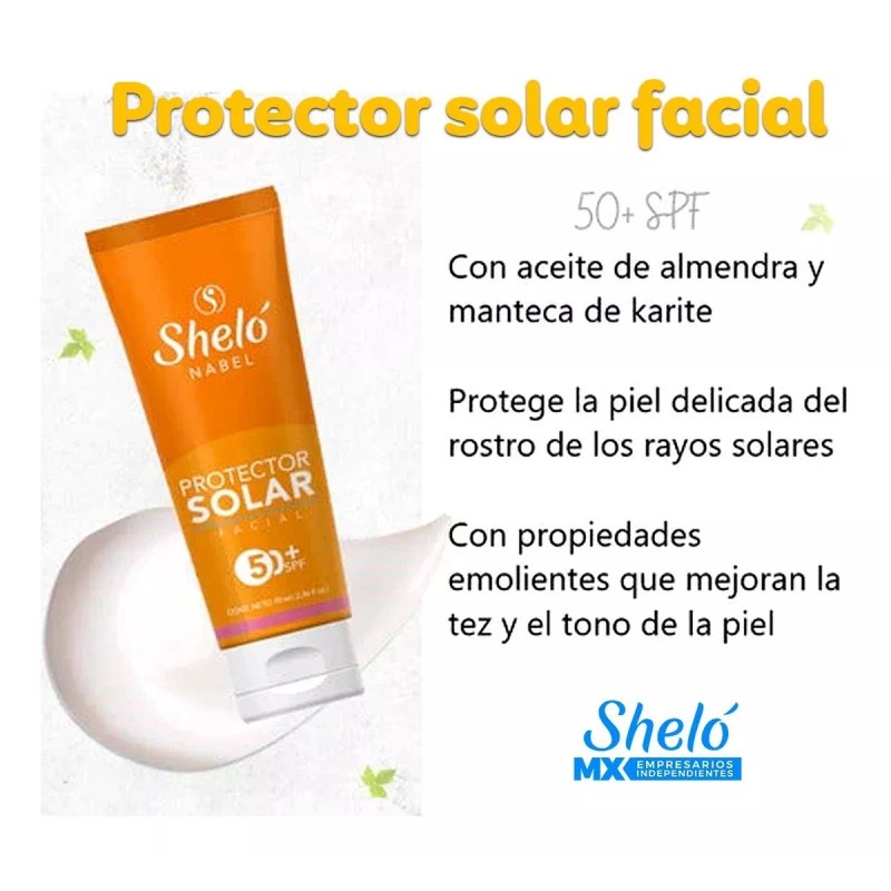 Sheló Nabel Protector Solar Facial En Crema Sin Color Fps