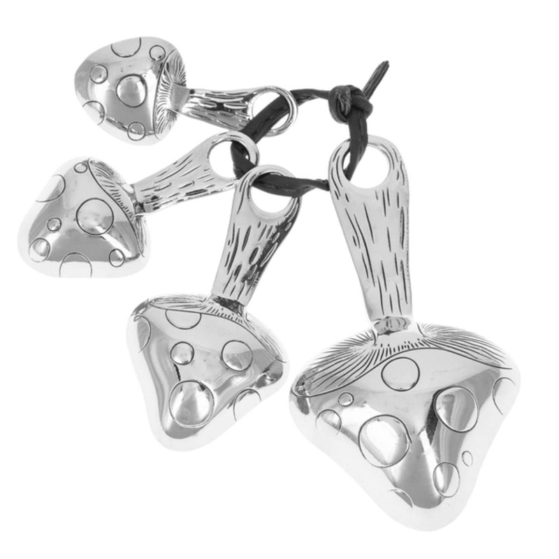 Ganz 4-Piece Measuring Spoons Set, Polka Dot Mushroom