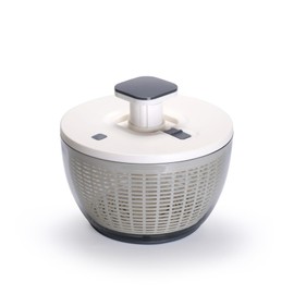 Salad Spinner 6L, One-Handed Press Vegetable Dryer with Brake Button | Large 26cm Salad Mixer Bowl for Greens, Herbs& Berries