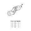 Gantern Standard Elements Universal Joints Shaft Coupling GN 9080-20-B12-DG Plain