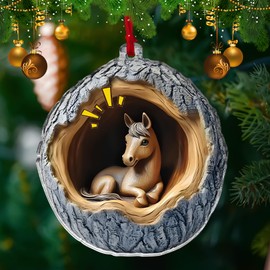 Animal Ornaments for Christmas Tree, Christmas Ornaments 2025 Forest Animals Little Animals Acrylic Hanging Decoration Gift for Animal Lovers