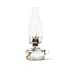 Lamplight 12-inch Chamber Oil Lamp Clear Glass, Hurricane or Power