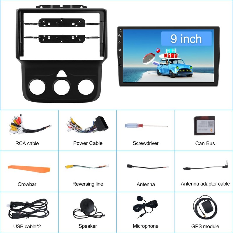 Android 13 Car Radio Stereo for Dodge Ram 2013-2019 1500