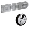 BASI Safety Hasp with Weatherproof Stainless Steel Round Shackle Lock