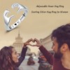 Fookduoduo Hug Rings for Women Sterling Silver Adjustable Love Ring