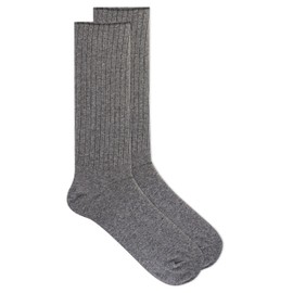 Chaps Men's Solid Color Casual True Rib Crew Socks-1-6 Packs-Cotton Comfort and Breathable Mesh, Charcoal (1 Pair), Shoe Size: 6-12