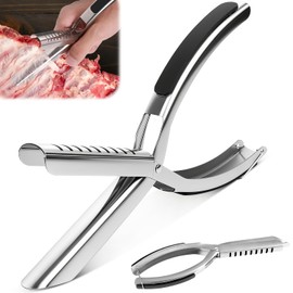 Rib Membrane Removal Tool Rib Prep Pro Stainless Steel Ribs Membrane Remover BBQ Ribs Skinner Rib Prep Tool Stainless Steel Rib Membrane Remover Dishwasher Safe