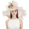 ZYACTU Women's Organza Church Kentucky Hat Fascinator Cocktail Tea Party