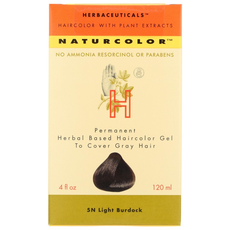 Naturcolor Tinte para cabello – Bardana ligera, 4 onzas (5N)
