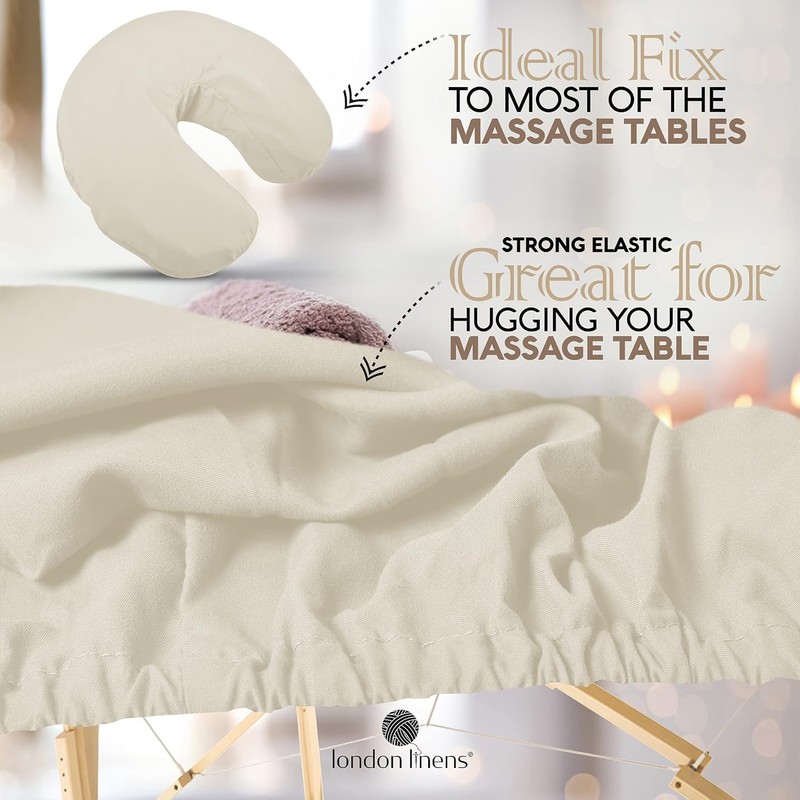LONDON LINENS Pack of 2 Soft Microfiber Massage Table Sheets