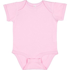 RABBIT SKINS Baby Soft Fine Jersey Short Sleeve Bodysuit (4424) Pink, 24M