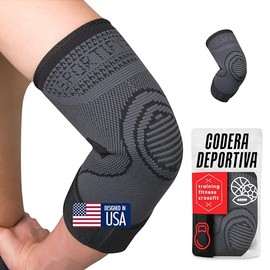 SPORTIFY Codera Ortopedica con Compresion Manga de Apoyo para Dolor En Antebrazo y Codo de Tenista para Gym Padel Basquetball Golf Ajustable y Uso Confortable