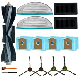 13Pc Replacement Parts Compatible with Ecovacs YEEDI Robot, 1 Main Brush,4 Side Brush,2 Hepa Filters,4 Dust Bags,2 Mop Pads