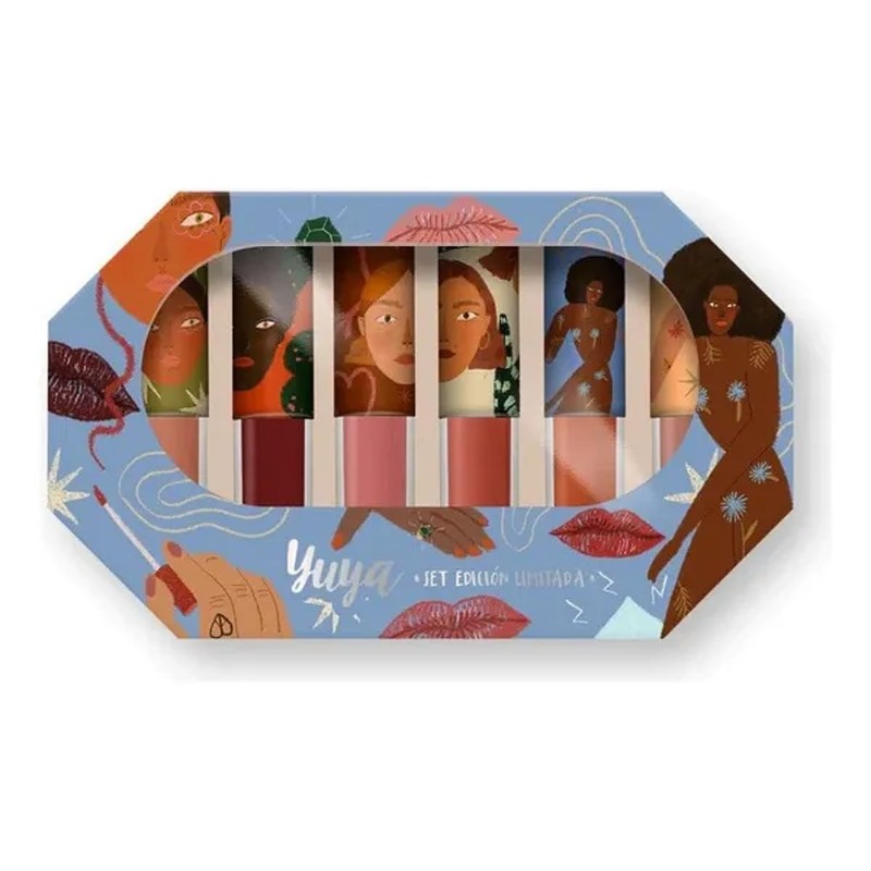 Set De 6 Labiales Velvet Yuya Larga Duración - Edición