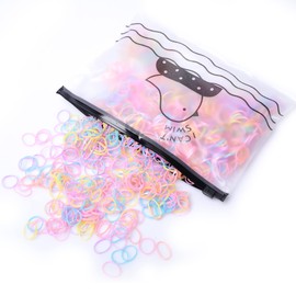1000 Small Rubber Bands for Hair,Colorful Transparent Elastics Hair Ties for Girls and Kids Soft Hair Rubber Bands Premium Mini Elastic Hair Ties,Multi Color