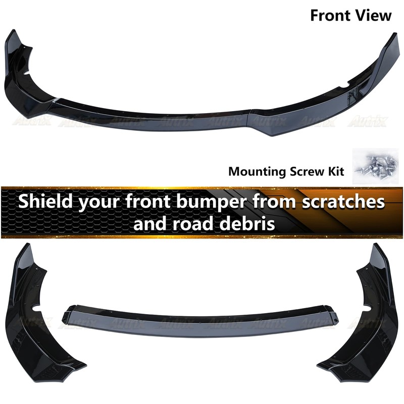 Autrix Front Lip Compatible with 2015-2024 Dodge Charger Non-Widebody