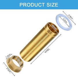 ADERTOS Tap Extended High M30 x 10 cm Lock Nut Kit Extension Threaded Pipe Tap Extension with Threaded Pipe Shaft Nuts Tap Extension for Mounting Fittings