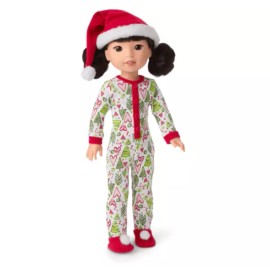 American Girl Doll Wellie Wishers Hearts and Pines PJs Outfit NEW!! Holiday