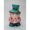 Fine Ceramic Fashion Lady Candy Cookie Jar by Dollymamas by