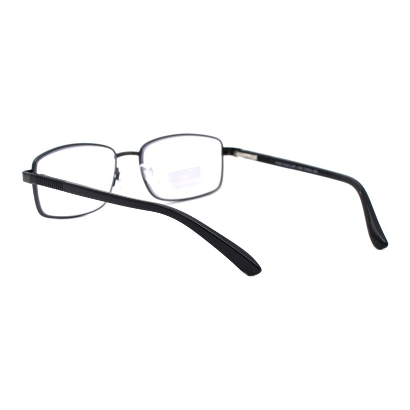 Multi-Focus Progressive Reading Glasses 3 in 1 Rectangular Gunmetal +2