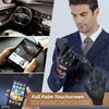 GSG Men Leather Gloves Black Driving Cycling Touchscreen Motorcycle Unlined
