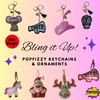 Popfizzy Bling Baseball Keychain for Women and Girls, Rhinestone Baseball