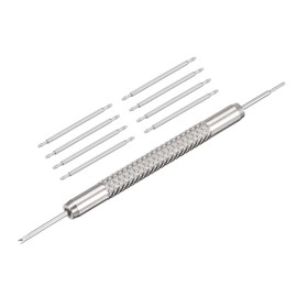 sourcing map 25mm Spring Bar Watch Band Pins Replacement Kit, 1.5mm Diameter, 8 PCS, with Spring Bar Removal Tool