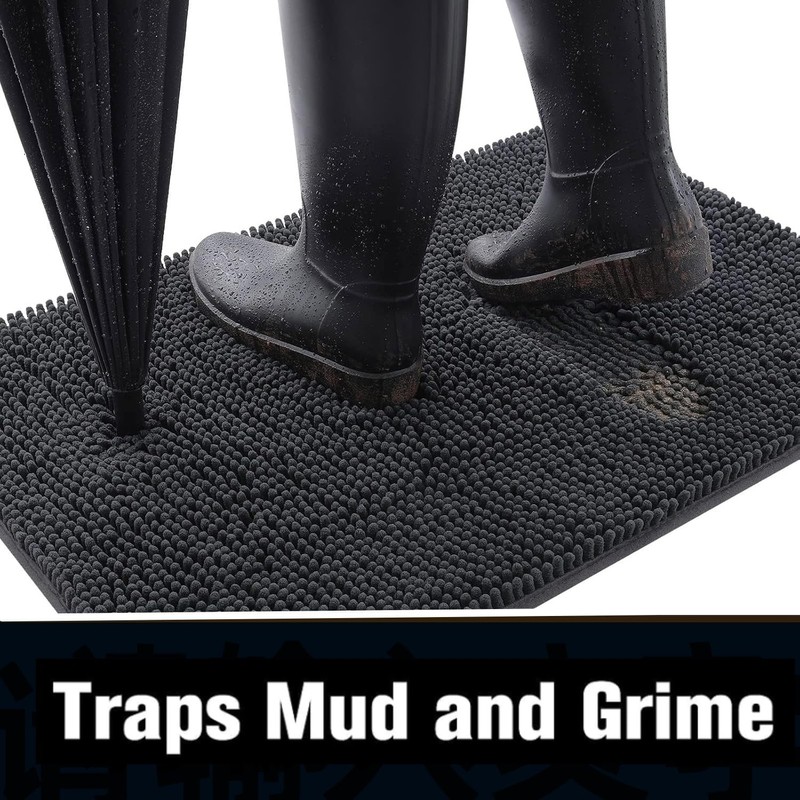 YOOTUKL Chenille Doormat Indoor Muddy mats for dogs Washable Rug