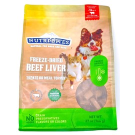 Nutri*Bites Freeze Dried Beef Liver Dog Treats 27 oz.