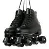 XUDREZ Roller Skates Adjustable Soft Leather High-Top Four-Wheel Fun Shiny