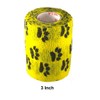 Vet Wrap Wrap Tape (Yellow with Paw Prints) (2 Pack)
