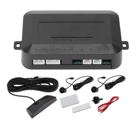 Motoforti Universal Car Vehicle Reverse Backup Radar System Reverse Parking Sensors Distance Detection Black 2 Parking Sensors Alarm Buzzer Reminder