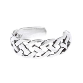 Windalf RHIANA 5mm Celtic Knot Toe Ring 925 Sterling Silver, Sterling Silver