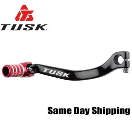 Tusk Folding Shift Lever Shifter Black/Red Tip For Honda CR250R & CR500R