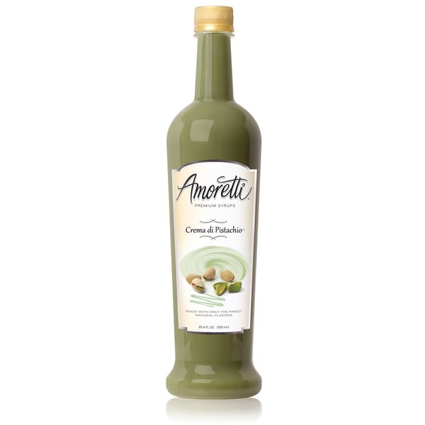 Amoretti Premium Syrup, Crema Di Pistachio, 25.4 Ounce (Pack of 12)