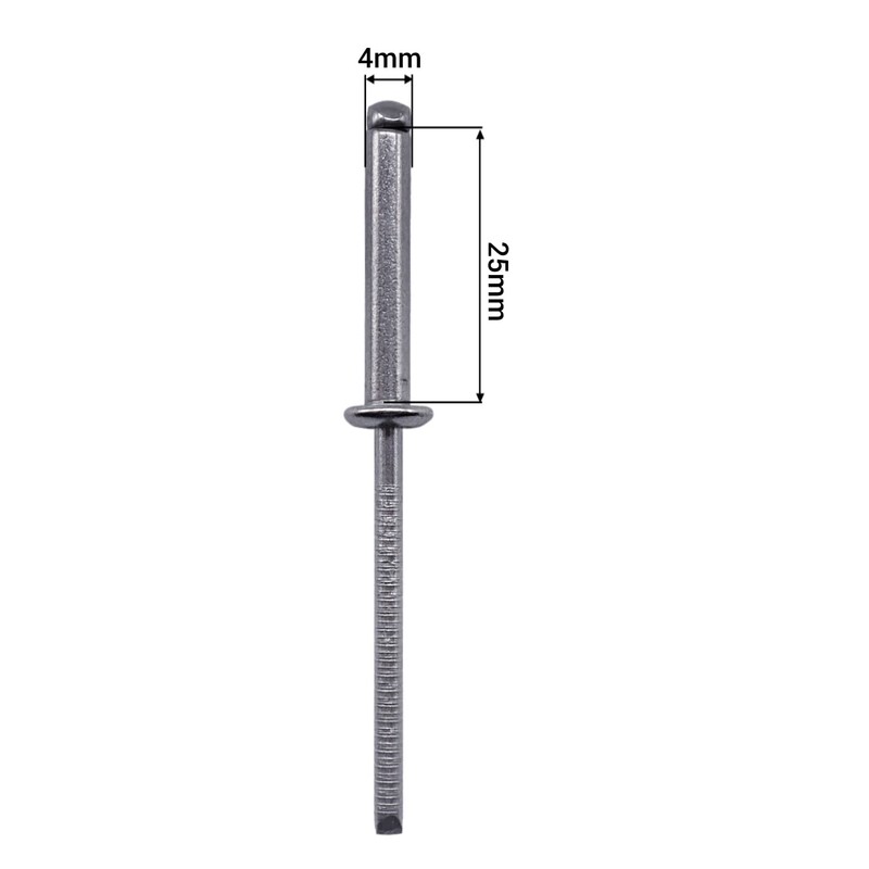 (Pack of 100) Stainless Steel Blind Rivets 4.0 x 25