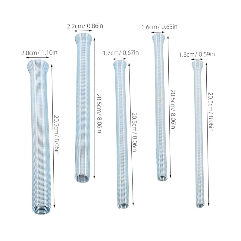 SEWACC 5pcs Spring Tubing Bender Set for Plumbing Tube Bender