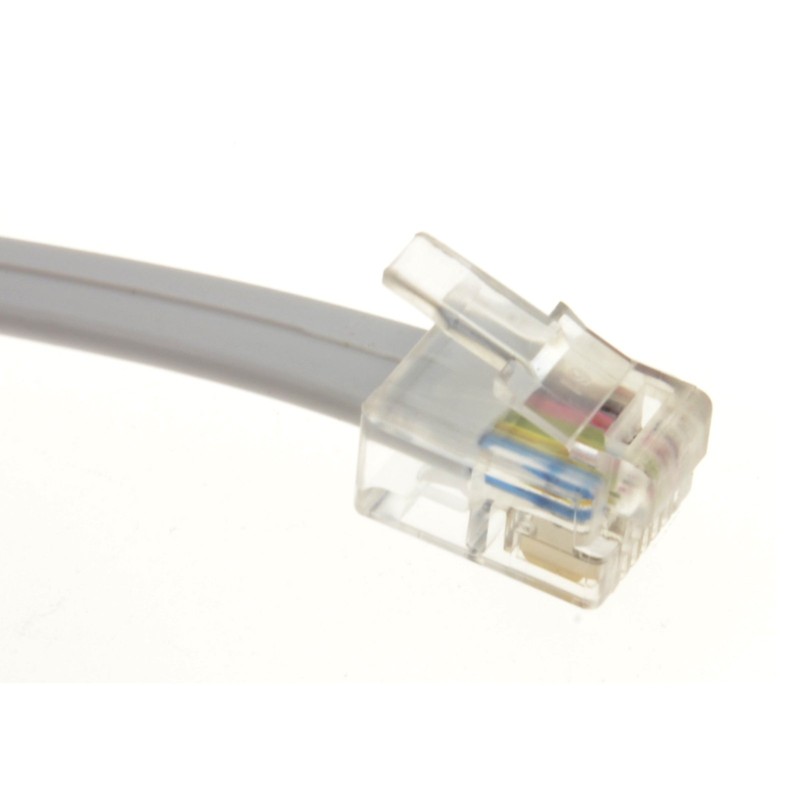 kenable FLAT RJ12 6P6C to RJ12 6P6C Cable Plug to