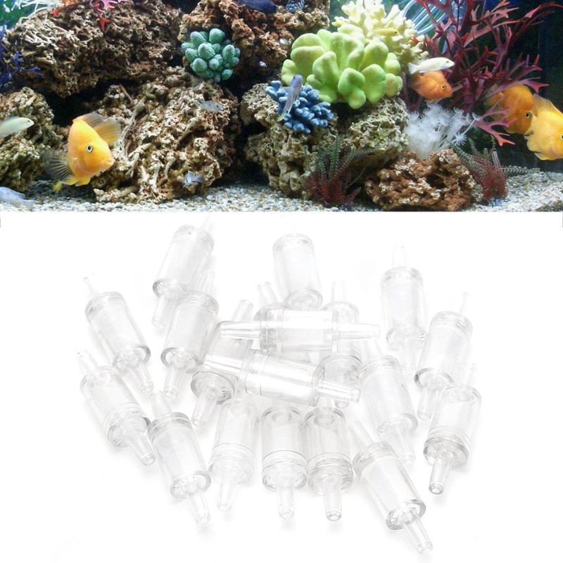 Aquarium White Check Valve Fish Tank One Way NonReturn Check