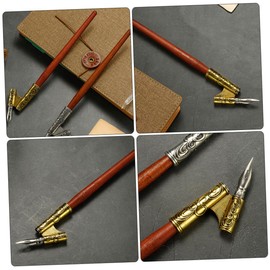 FUNOMOCYA 2pcs Gothic Lettering Oblique Pen Holders Calligraphy Supplies Dip Pennib Holders Easy Insertion for Art Practice