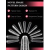 EBANKU 120PCS Clear Coffin Dual Nail System Form Mold 3D