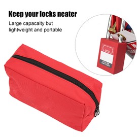 YUYTE Red Unisex Lockout Pouch, Wear Oxford Lockout Tagout Bag, Portable for Industrial Place